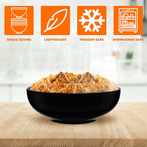 Topbathy Melamine Serving Bowls：2Pcs Japanese Style Salad Bowls Reusable Mixing Bowls Large Ramen Bowls Deep Soup Bowl For Family Kitchen #TOP7