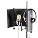 Neewer NW-5 Foldable Adjustable Portable Sound Absorbing Vocal Recording Panel, Aluminum Acoustic Isolation Microphone Shield with High-Density Foam, Non-slip Feet for Stand Mount or Desktop Use