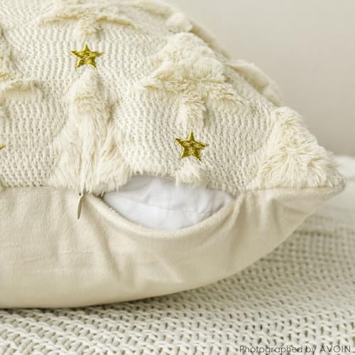 AVOIN Christmas Tree Star Throw Pillow Covers - Cozy Festive Decor - Image 7