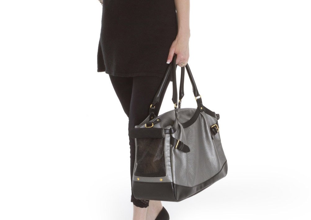 The Scarlett Pet Carrier in Metallic Gray