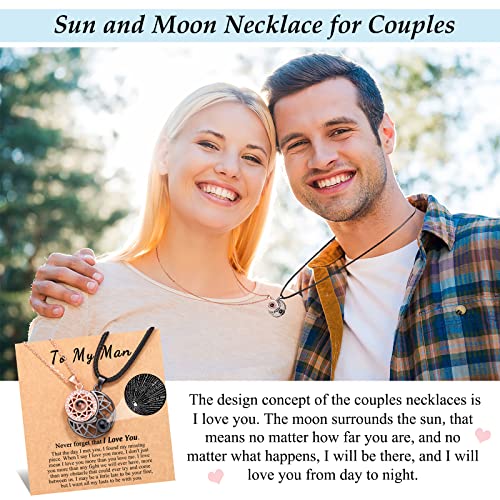 UPROMI Couple Necklace for Boyfriend/Girlfriend/Husband/Man/Soulmate, Anniversary Christmas Birthday Wedding Gifts for Him Her2