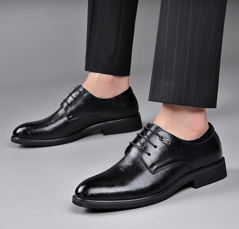 Men's Dress Shoes Classic Lace-up Formal Oxford Men Business Casual Derby Shoes2