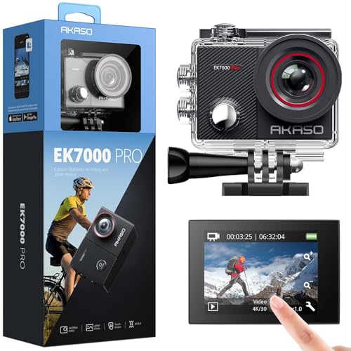 AKASO EK7000 Pro Action Cam 4K 20MP WiFi, Fotocamera Subacquea...