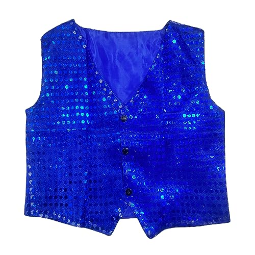 Kids Boys Girls Shiny Sequins Vest Sleeveless Jazz Hip-hop Dance Jacket Waistcoat Stage Performance Choir Party Top Gilets4