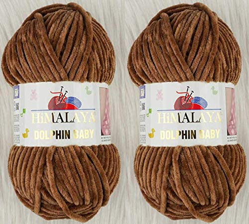 Himalaya Dolphin Baby Yarn Knitting Yarn 2 Skeins 264 Yards 2x100gram Super Bulky Baby Blanket Yarn (80337)