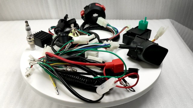 SING F LTD Kit De Câblage De Démarrage Du Moteur Pour 50 Cc, 70 Cc, 90 Cc, 110 Cc, 125 Cc, Pit Quad, Dirt Bike, ATV, Dune Buggy, Redresseur, Système D'allumage CDI