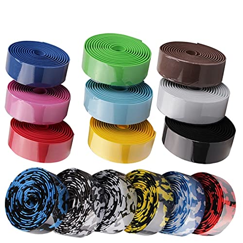 OWLKAY Grip Tape Lenkerband, 4 Stück, Lenkradabdeckung, Fahrrad-Fahrradgriff, rutschfester Gürtel, Gummiband, Radfahren, Fahrrad-Lenker-Zubehör, 