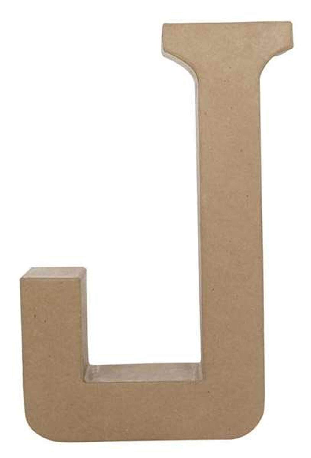 décopatch AC403O Mache Funny Letter J, Brown, Large