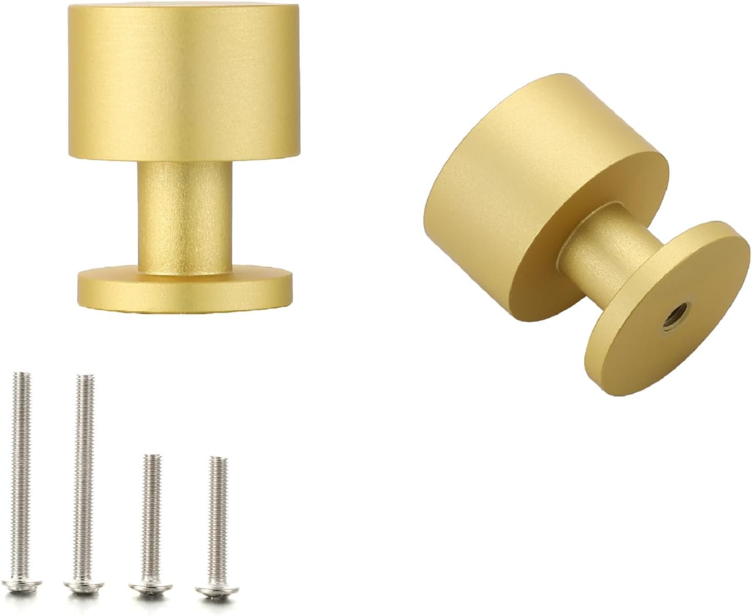 Htlcdz Gold Kitchen Cupboard Door Knobs 2 Pack Cabinet Door Alloy Knob Double Hole Cabinet Drawer Cabinet Aluminum Alloy Cabinet Door Handle Hole Pitch 256Mm(,Single Hole)