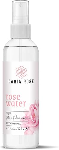 Spray hidratante de agua de rosas para rostro y cabello | Tónico de agua de rosas (4.2 onzas)