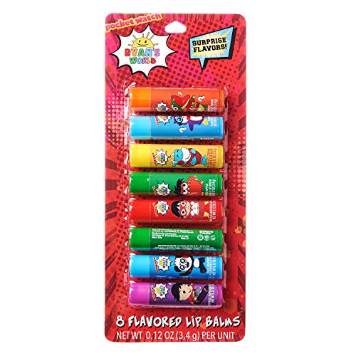 Ryan's World 8 Flavored Lip Balms