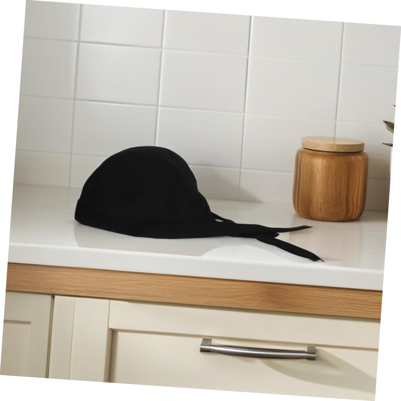 Gorro de Chef de Cocina Negro de Algodón 12 Piezas Unisex