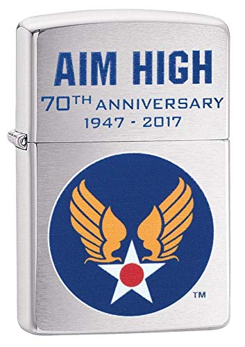 Zippo Hap Arnold Wings Encendedor De Bolsillo Cromado miniatura 1