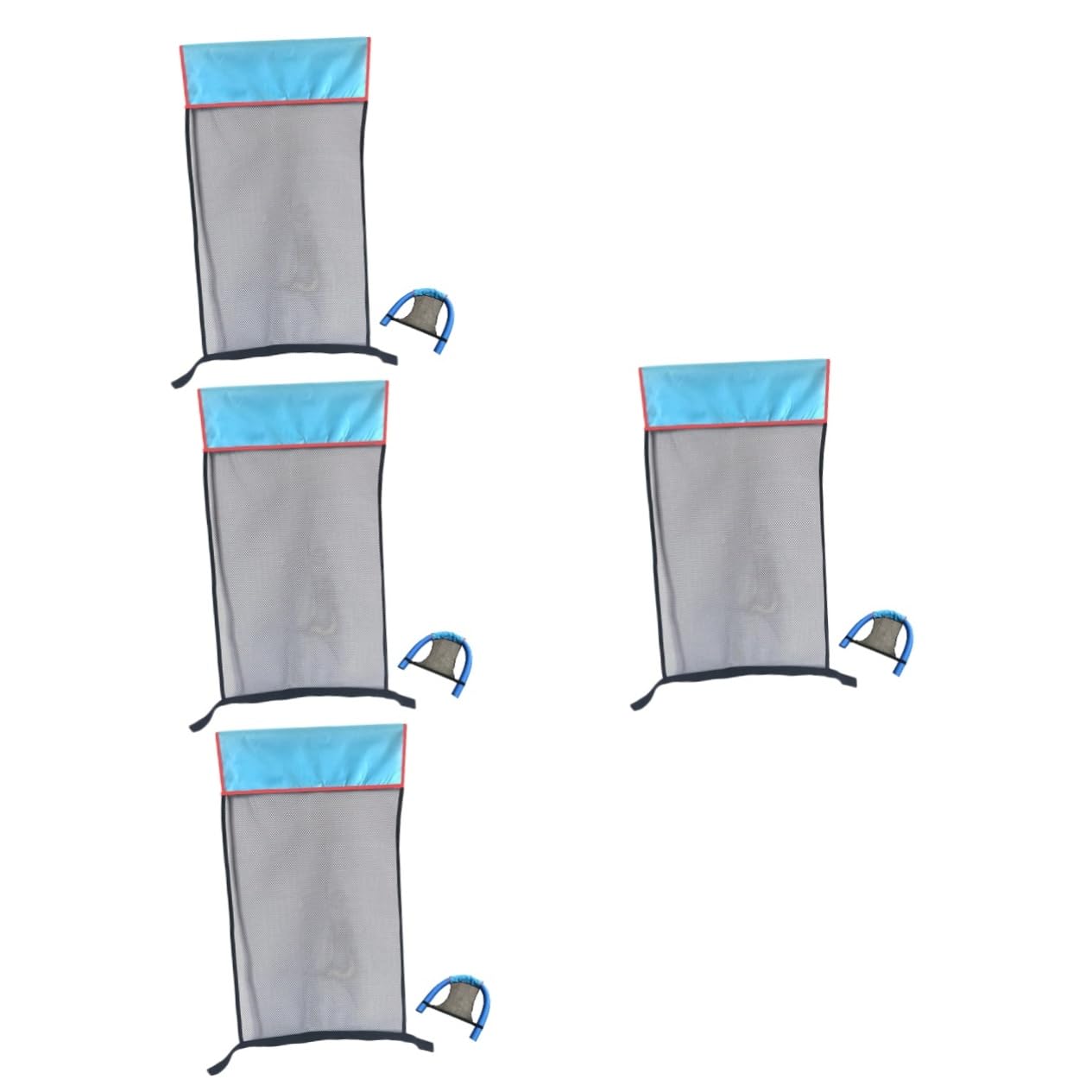 Alasum 4pcs Swimming Chair Net Pocket Pool Noodles Bulk Recliner Accessories Swim Noodles Floating Chair Swimming Pool Float Hammock Swimming Noodles Child net Bag Inflatable Polyester