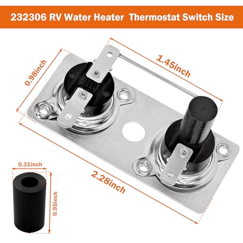 Image of 232306 Thermostat Switch Parts 120V T-Stat /Limit Compatible with Suburban RV Water Heater SW6DE /SW6DEL /SW10DE /SW10DEL /SW12DE /SW12DEL /SW16DE /SW16DEL (1PCS)