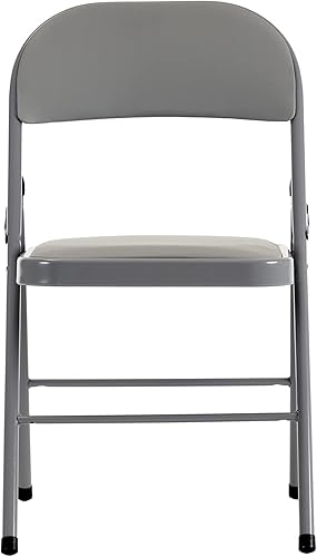 Miniatura 7 de Paquete de 6 sillas plegables con asientos acolchados, paquete de 6 sillas plegables con cojín de vinilo acolchado, sillas con cojín cómodo y marco