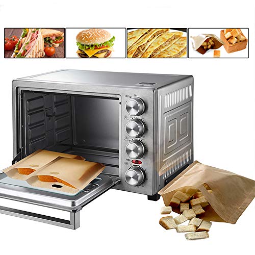 Non Stick Toaster Bags Reusable and Heat Resistant Easy to Clean,Perfect for Grilled Cheese Sandwiches (10)