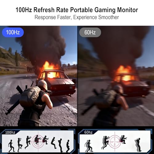 Image of 2.5K 100Hz Portable Monitor Touchscreen, 15.6'' QHD 2880x1620 300 Nits 100% sRGB IPS Gaming Monitor w /VESA HDR FreeSync Eye Care USB-C HDMI External Second Screen for Laptop PC Phone Switch PS3 /4 /5