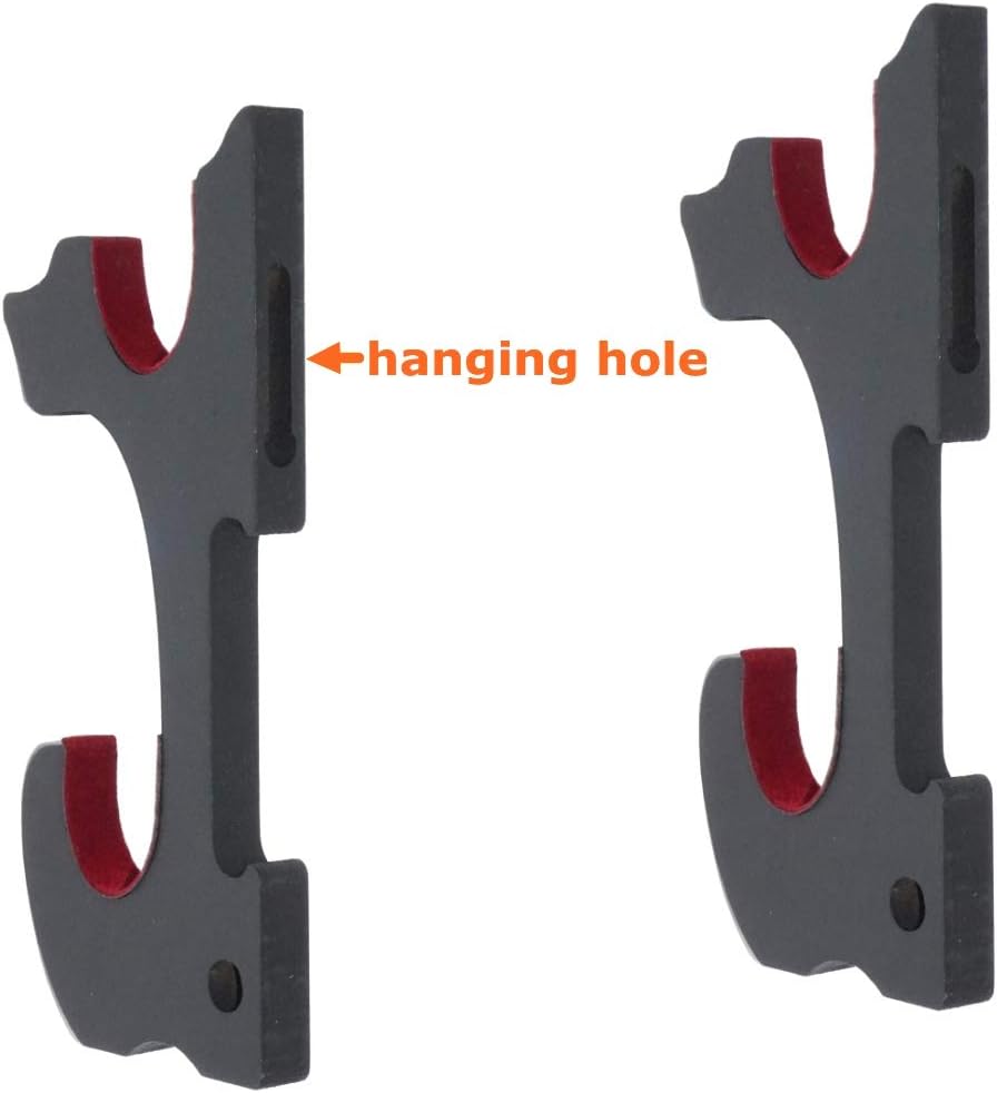 Eforlife 2/Set Sword Hook Wall Mount Samurai Sword Hanger Display Holder Adjustable for Katana Wakizashi Tanto Genji Sword Weapon Rack