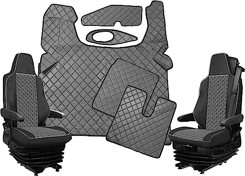Housses de siege et tapis de sol de qualite superieure gris pour cabine TGX 2021 +