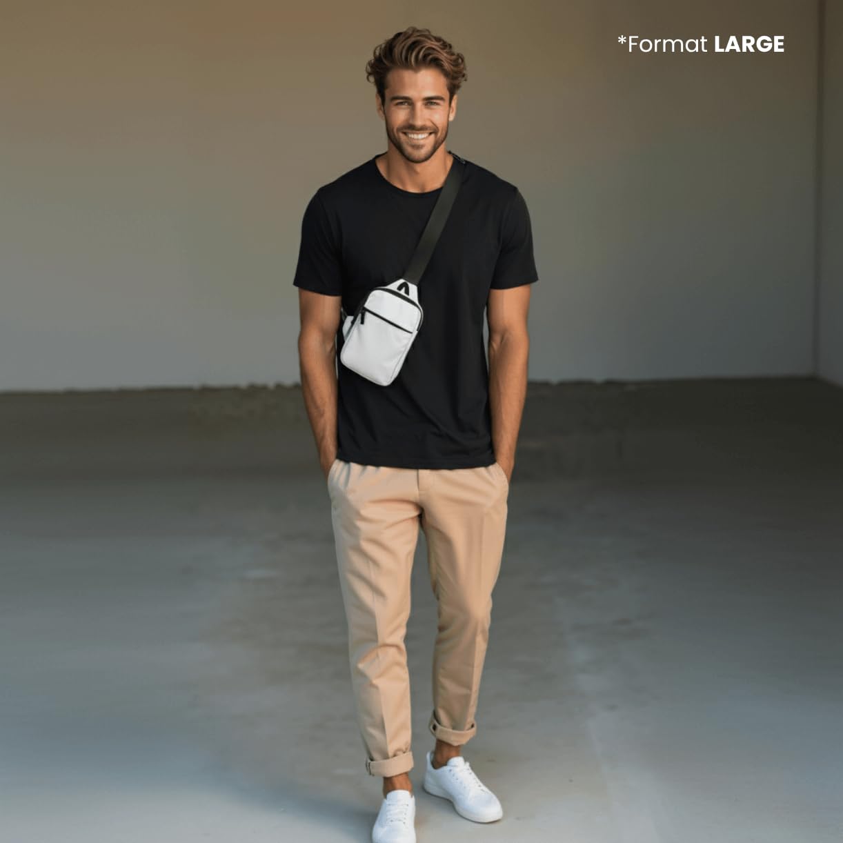 Sacoche | NOMALERO, Poitrine Imperméable Homme Bandoulière Antivol Légère – Pochette Téléphone Portable Unisexe, Sac à Épaule Compact Voyage Travail
