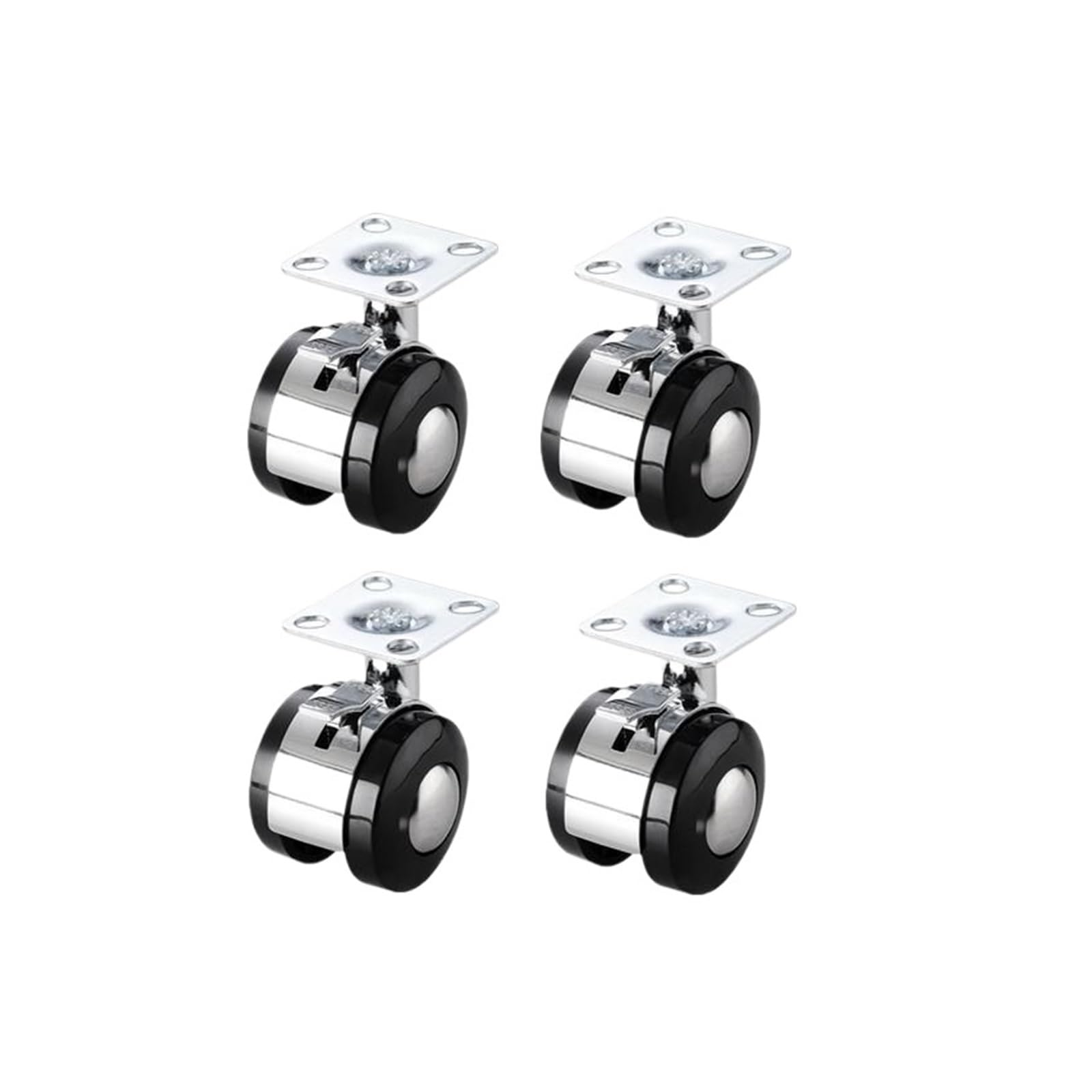 MXXDMOPD 4 Pieces/lot 1.5 inch Furniture Cabinet Stool Chair Caster Swivel Steering Universal Pulley Accessories(Flat)