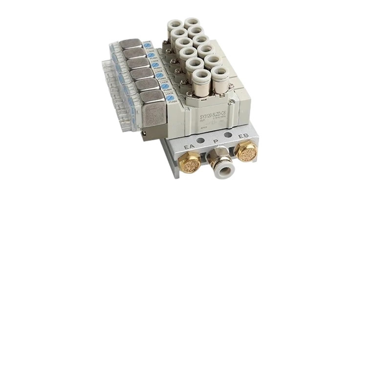 SY5120 Multi-Way Combination Manifold Pneumatic Solenoid Valve Control SY5120-5LZD-01 SY5120-6LZD-01(SY5120-5LZD-01 8mm,7 Stations)