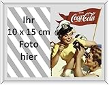 Coca Cola Telescopio Impreso cristal refleja como un marco de fotos