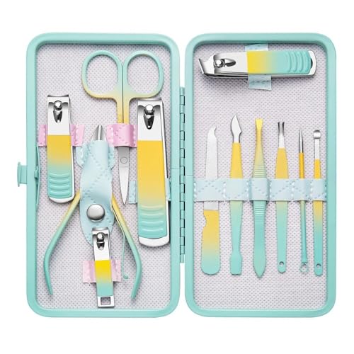 Zestaw obcinaczy do paznokci, 18-częściowy zestaw do manicure ze stali nierdzewnej, z nożyczkami i składaną torbą, narzędzie kosmetyczne do pielęgnacji i pielęgnacji paznokci