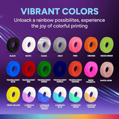 Image of OVERTURE TPU High Speed Filament 1.75mm Flexible Roll, 95A Soft 3D Printer Filament, 1kg Spool (2.2 lbs), Fit Most FDM Printer (HS TPU Translucent Purple)