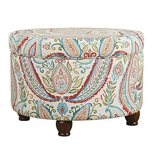 Homepophomedecorupholsteredroundstorageottomanottomanwithstorageforlivingroombedroomboldpaisleylarge Urban Country Home Decor Homepop home decor upholstered round storage ottoman ottoman with storage for living room bedroom bold paisley large urban country home decor