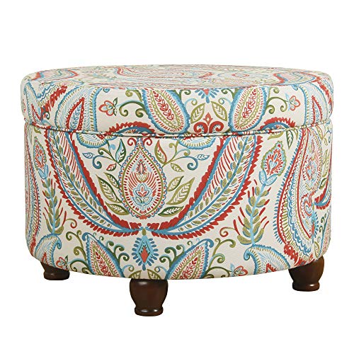 Homepophomedecorupholsteredroundstorageottomanottomanwithstorageforlivingroombedroomboldpaisleylarge Urban Country Home Decor Homepop home decor upholstered round storage ottoman ottoman with storage for living room bedroom bold paisley large urban country home decor