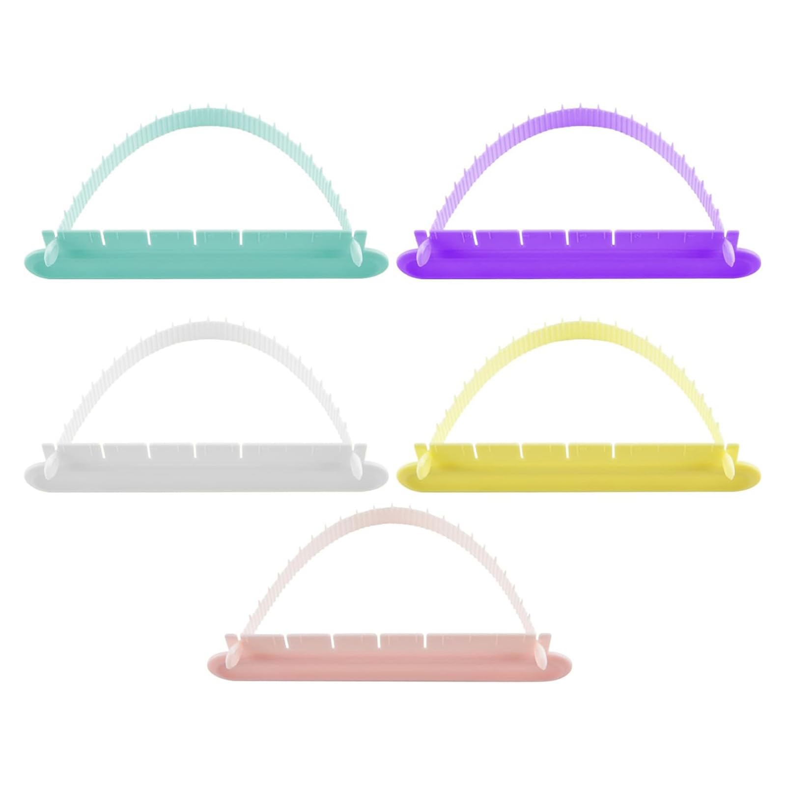 Ksikdeg Ergonomic Pattern Guide With Measurement Marks & Curved Design For Chocolate Art And Cake Trimming Cake Piping Positioning Tool