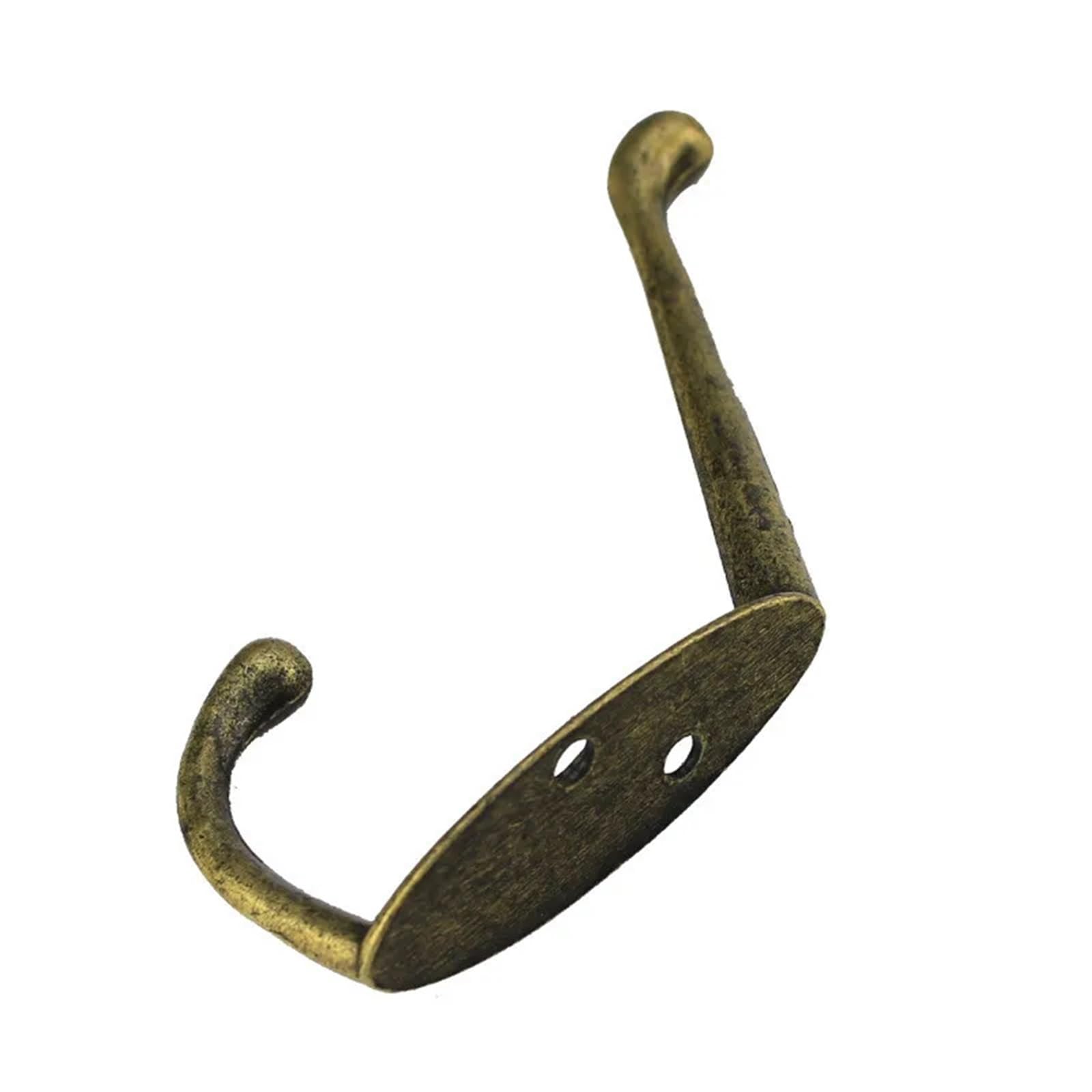 6 Unids/lote Hardware Gancho Antiguo Armario Gancho Colgante De Pared Aleación Gancho De Una Sola Capa Gancho De Bronce