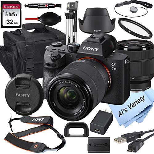 Up To 50% OFF Sony Alpha a7 III Mirrorless Digital Camera with 28-70mm Lens, 32GB Card, Tripod, Case, and More (18pc Bundle)