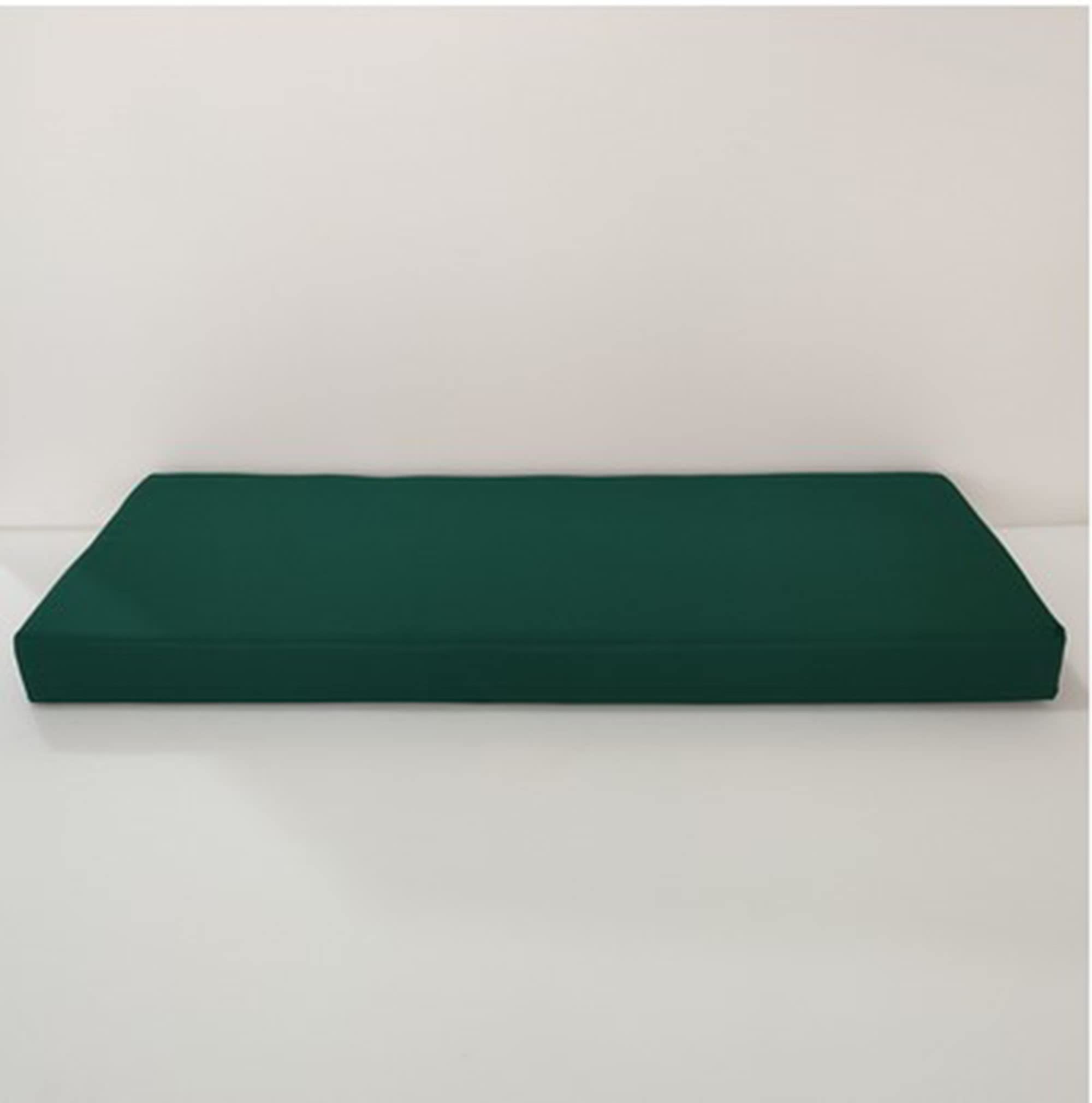Wodoodporna ciemnozielona poduszka na ławkę na zewnątrz 160 x 35 x 5 cm antypoślizgowa zdejmowana podkładka do siedzenia na patio i meble ogrodowe wygodna i pokrowiec na siedzenie