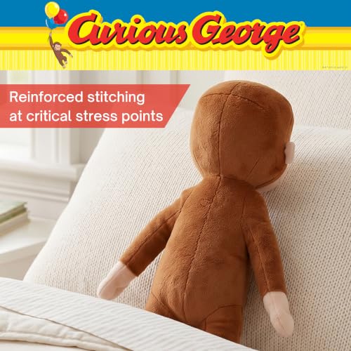 Image of Curious George Kids Bedding Super Soft Plush Cozy Cuddle Pillow, 18 inch, (Officially Licensed Product) by Franco