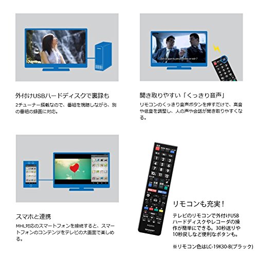 Amazon | シャープ 24V型 AQUOS ハイビジョン 液晶テレビ 外付HDD対応  