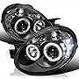 Spec-D Tuning LED Pro Headlights Black Compatible with 2003-2005 Dodge Neon Left + Right Pair Headlamps Assembly