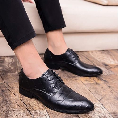Men's Leather Tuxedo Dress Shoes Business Oxford Shoes Fashion Slip-On Round Toe for Dating Prom Business Work2