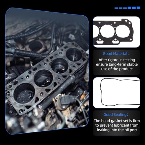 Image of Head Gasket with Bolt Set, HS26515PT-1, 2ZR-FE 1.8L L4, for Toyota Prius 2010-2013, for Toyota Prius V 2012-2013, for Lexus CT200H 2011-2013, HS26515PT