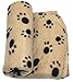 Pawz Road Lovely Pet Paw Prints Fleece Blanket (Beige)