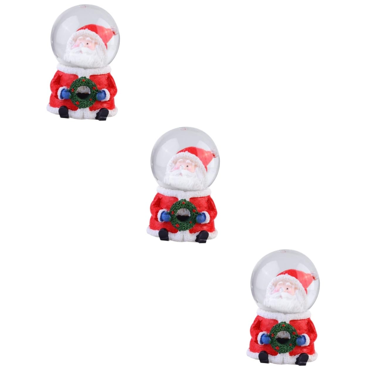 Adorno de Santa Claus en bola de luz LED para regalar en Navidad y decorar el hogar, 3 unidades