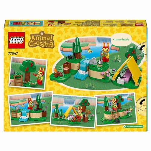 Image of LEGO Clara Animal Crossing Outdoor Activities Creative Building Toy for Kids, Tent, Rabbit Figurine Video Game Toy Birthday Gift Idea for Boys and Girls Age 6+ 77047