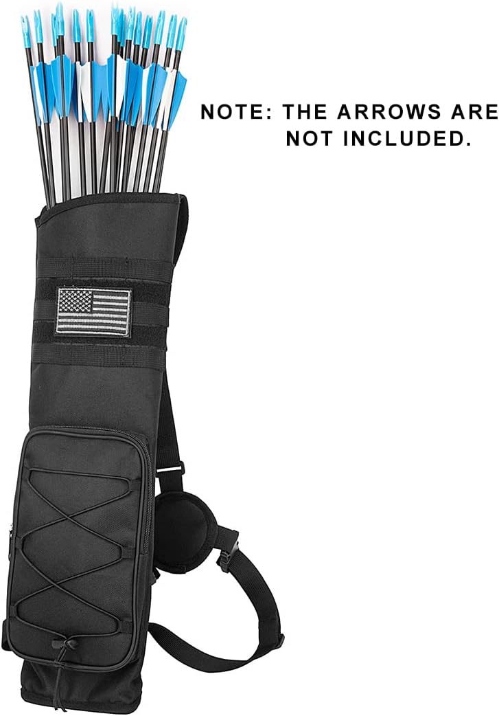 Arrow Holder Archery Arrow Quiver Holder Adjustable Arrow Backpack Bag Holder Hip Archery Shoulder Bag Back Quiver for Arrows, Bow Hunting and Target Practicing