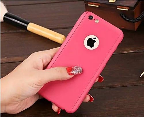 Aulzaju iPhone 6 Plus/6s Plus Full Body Case,iPhone 6 Plus Red Front Back Case with Tempered Screen Protector for iPhone 6s Plus Sleek Shockproof Cover