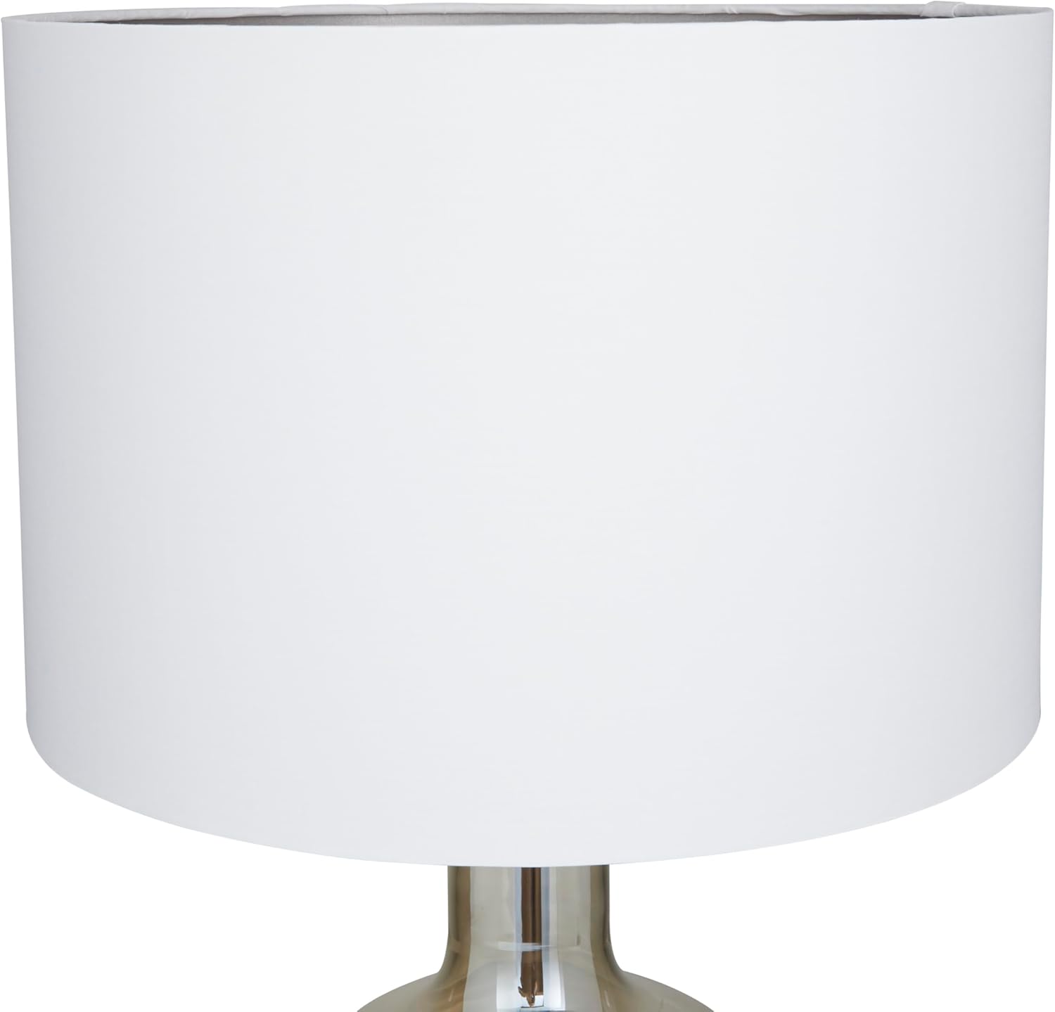 Deco 79 Glass Room Table Lamp Accent Lamp with Drum Shade, Lamp 17" x 17" x 27", Champagne