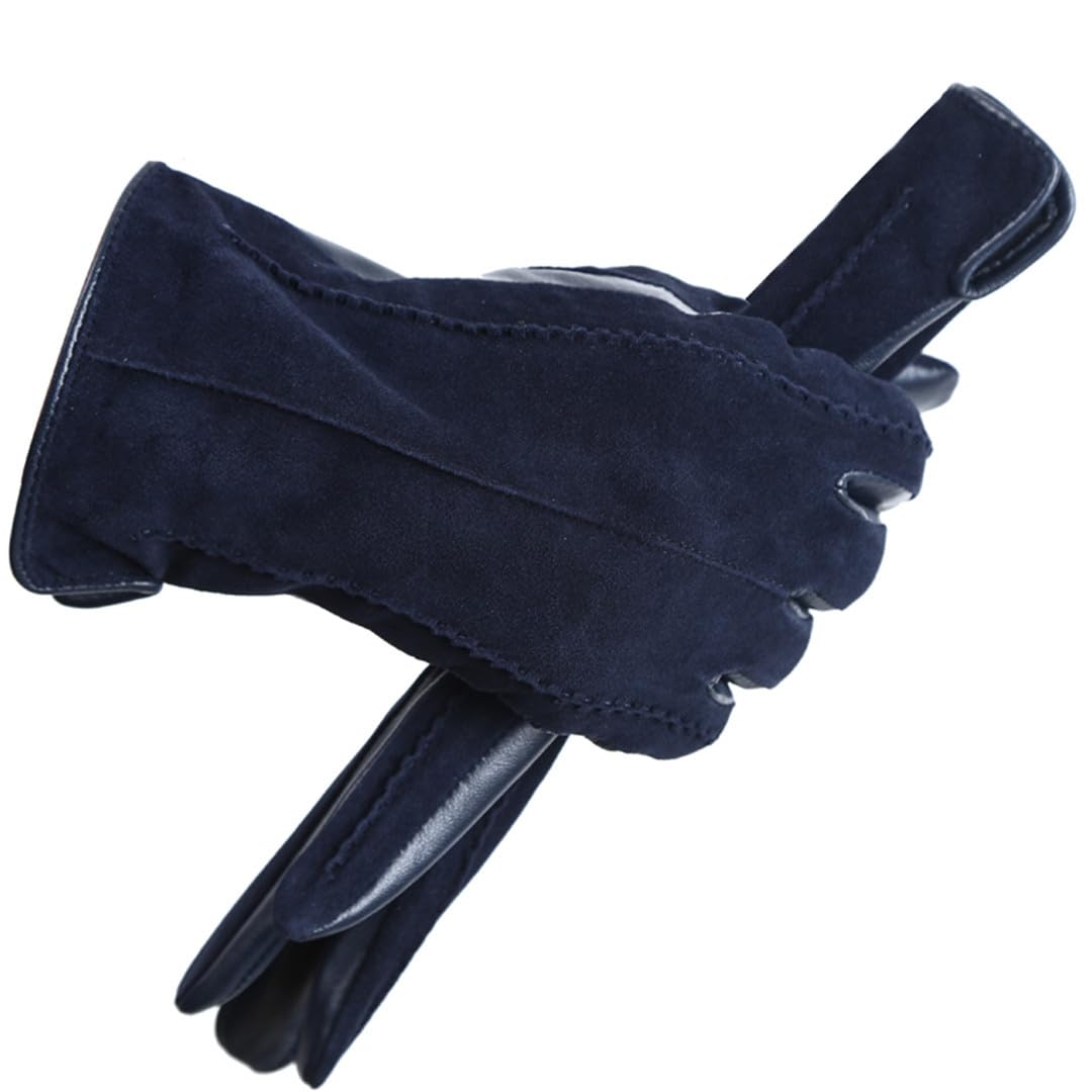 Wvapzxx Guanti Da Donna In Pelle Scamosciata Guanti Invernali In Pelle Di Pecora Calda