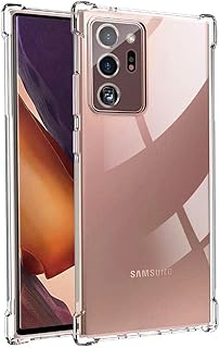 جراب سيليكون شفاف لموبايل سامسونج جالاكسي نوت 20 الترا مصنوع من البولي يوريثين المقاوم للحرارة، جراب شفاف مضاد للخدش مع زوايا معززة مضادة للصدمات حماية جانبية من زيج