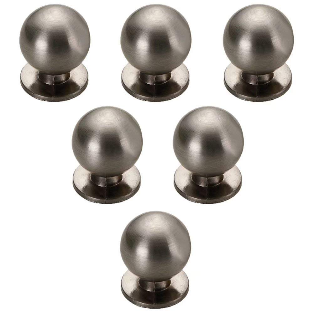 Lot de 6 poignées de placard modernes, boutons, quincaillerie pour armoire, boutons de commode, boutons de porte, boutons de garde-robe, décoration de meubles de maison (diamètre brossé : 25 mm)